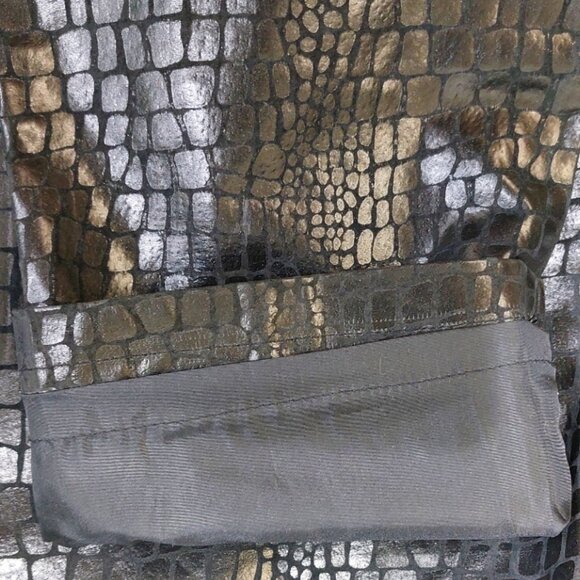 💋CHIC & SEXY💋VTG Genuine Leather Croc Embossed Straight-Cut Pants - Picture 12 of 15